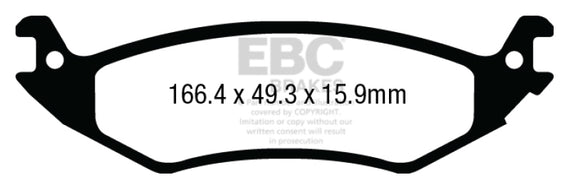 EBC 04-07 Ford Econoline E150 4.6 Yellowstuff Rear Brake Pads DP43003R