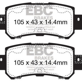 EBC 12+ Mazda CX-5 2 Greenstuff Rear Brake Pads DP22135