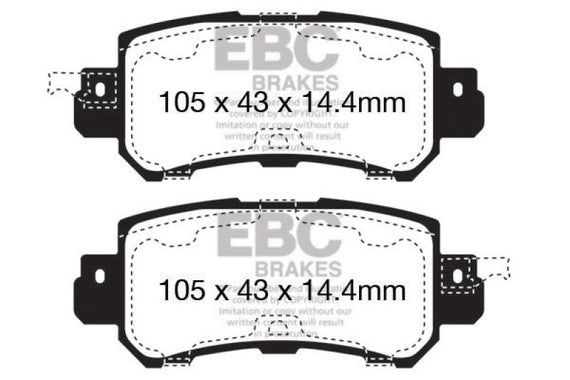 EBC 12+ Mazda CX-5 2 Yellowstuff Rear Brake Pads DP42135R