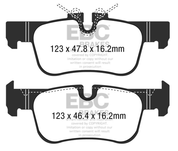 EBC Yellowstuff Rear Brake Pads for 16-18 BMW X1 DP42235R
