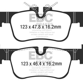 EBC 2016+ Mini Cooper Clubman (F54) 1.5L Turbo Greenstuff Rear Brake Pads DP22235
