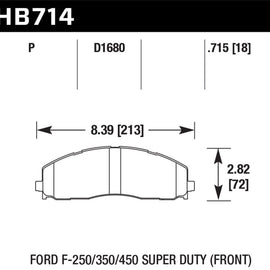 Hawk LTS Street Front Brake Pads for 15-17 Ford F-250/350 - HB714Y.715 HB714Y.715