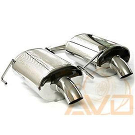 AVO Twin Mufflers Stainless Steel Exhaust with 60mm (2-1/4in) Piping- 05-09 Subaru Outback XT (BP) S1D04M3HB001T