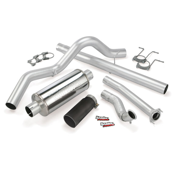 Banks Power 94-97 Ford 7.3L CCLB Monster Exhaust System - SS Single Exhaust w/ Black Tip 46299-B