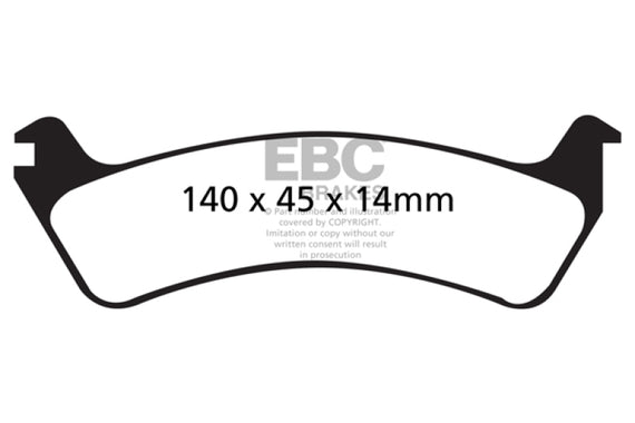 EBC 95-98 Ford Windstar 3.0 Greenstuff Rear Brake Pads DP61608