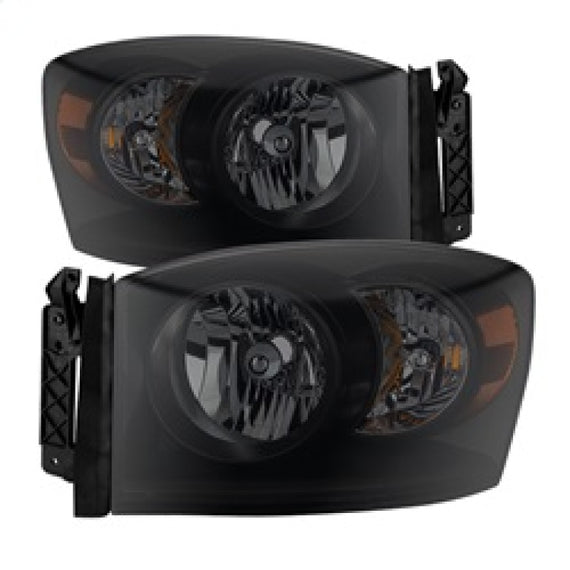 xTune Dodge Ram 1500 06-08 Amber Crystal Headlights Black Smoked HD-JH-DR06-AM-BSM 9030369