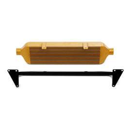Mishimoto 15-19 Subaru STI Front-Mount Intercooler Kit w/ Black Crash Beam - Gold Core MMINT-STI-15BGD