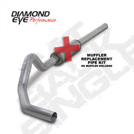 Diamond Eye KIT 4in Catback MFLR RPLCMENT PIPE Single AL: 2004.5-2007.5 DODGE CUMMINS 600 K4234A-RP