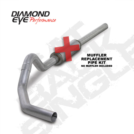 Diamond Eye KIT 4in Catback MFLR RPLCMENT PIPE Single AL: 2004.5-2007.5 DODGE CUMMINS 600 K4234A-RP