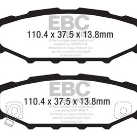 EBC Red Stuff Rear Brake Pads for 13+ Subaru BRZ Solid Rear Rotors - DP31584C DP31584C