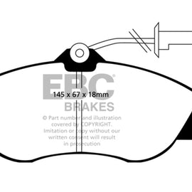 EBC Brake Pads - Yellowstuff 4000 Series DP4711R Fits:AUDI  1989 - 1991 200 QUA DP4711R