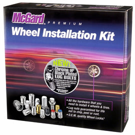 McGard HEX LUG BOLT w/LOCK KIT 20pc 14X1.5 W/WHL LKS RADIUS SEAT, 17MM HEX, 27.5MM SHK-CHROME 68174