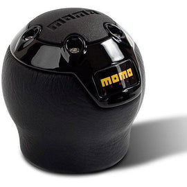 MOMO NERO SHORT SHIFT KNOB TOP GRAIN BLACK LEATHER