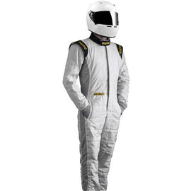 MOMO XL ONE DRIVING SUIT ULTRA-LIGHT NOMEX TELA 110 WHITE/BLACK SZ50