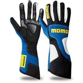 MOMO XTREME PRO GLOVES W/BLUE ACCENTS LARGE