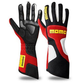MOMO XTREME PRO GLOVES W/RED ACCENTS MEDIUM