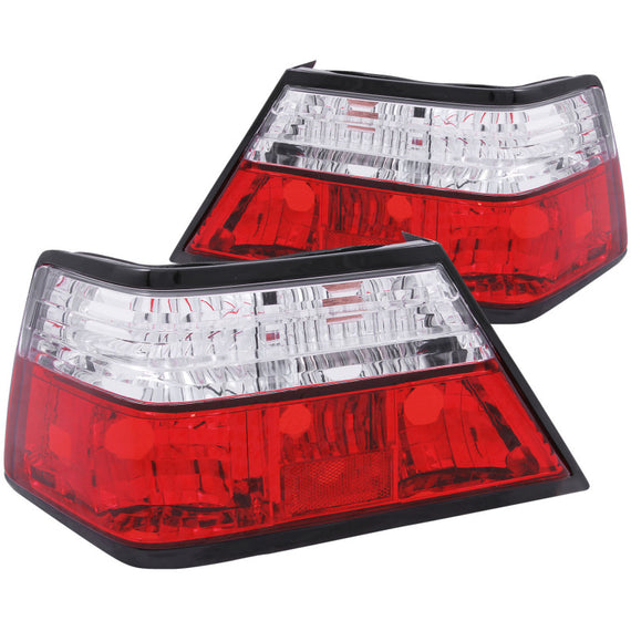 Anzo 221159 Tail Lights RedClear Crystal Lens for 86-95 MercedesBenz EClass W124 221159