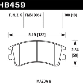 Hawk Performance Ceramic Street Brake Pads HB459Z.700