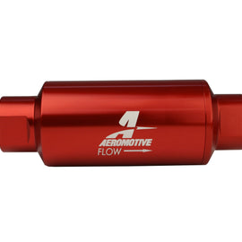 Aeromotive In-Line Filter - AN-10 size - 40 Micron SS Element - Red Anodize Finish 12335
