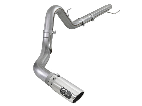 aFe Large Bore-HD 4in 409 SS DPF-Back Exh 18-19 Ford F-150 V6-3.0L (td) w/ Polished Tip 49-43106-P