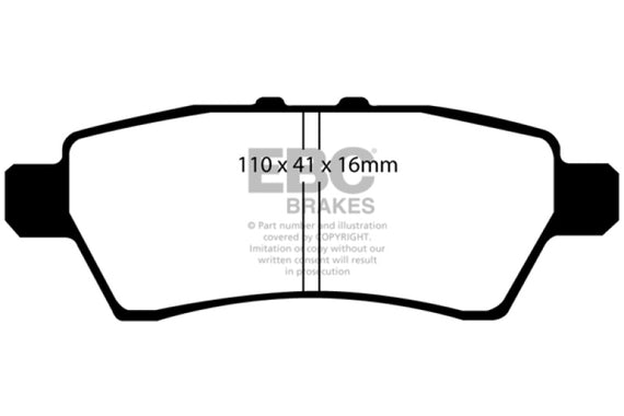 EBC Brakes DP41748R Yellowstuff Street And Track Brake Pads 05-12 PATHFINDER DP41748R