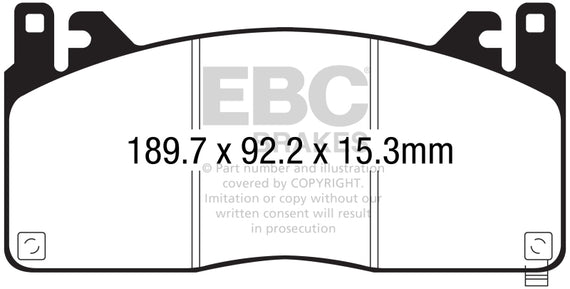 EBC 2015+ Ford Mustang GT350 Bluestuff Front Brake Pads DP53055NDX