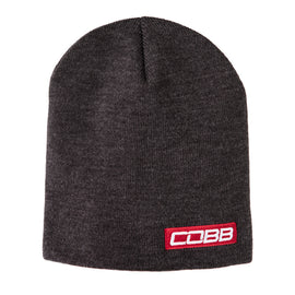 Cobb Tuning Bar Logo Knit Beanie - Gray w/Red Logo 8in. Tall OS CO-BEANIERED