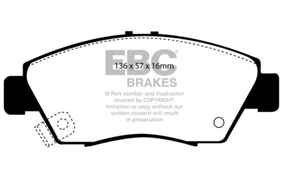 EBC DP2891 GREENSTUFF STREET ORGANIC BRAKE PADS - FRONT DP2891