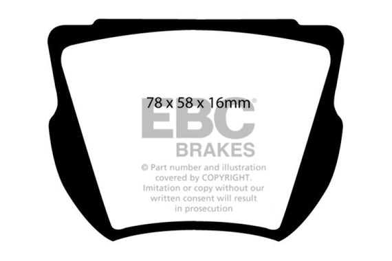 EBC 59-64 Daimler SP250 2.5 Greenstuff Front Brake Pads DP2134