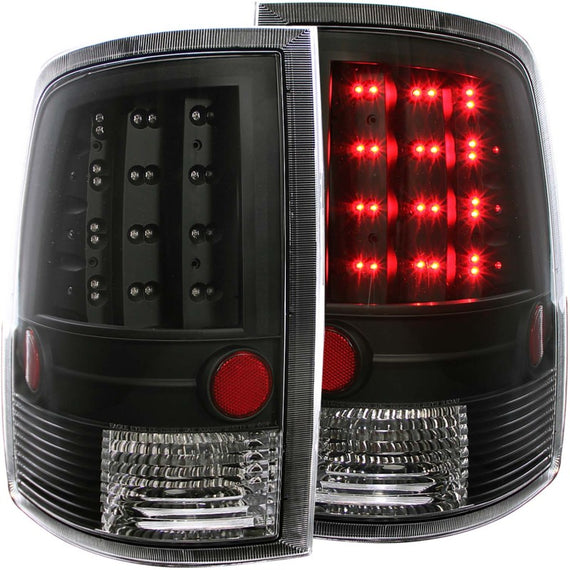 Anzo 311144 Black LED Tail Lights Red/Whitte for 09-18 Dodge Ram 1500/2500/3500 311144