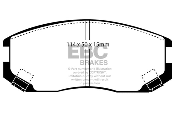 EBC 91-94 Dodge Colt 1.5 Greenstuff Front Brake Pads DP21063