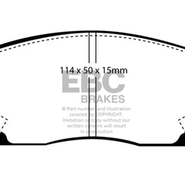 EBC 91-94 Dodge Colt 1.5 Yellowstuff Front Brake Pads DP41063R
