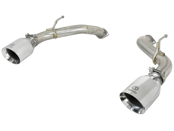 aFe Takeda 2.5in 304 SS Axle-Back Exhaust w/ Polished Tips 16-18 Infiniti Q50 V6-3.0L (tt) 49-36130NM-P