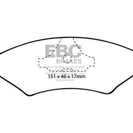 EBC 85-89 Ferrari 328 3.2 Redstuff Rear Brake Pads DP3415C