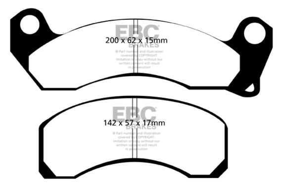 EBC 79-81 Ford Crown Victoria Greenstuff Front Brake Pads DP21163