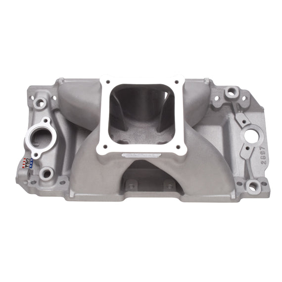 Edelbrock Manifold BBC Super Victor 632 Tall Deck Conventional Rect Port Heads 2897