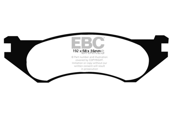EBC 98-02 Dodge Ram Van B1500 Yellowstuff Front Brake Pads DP41306R