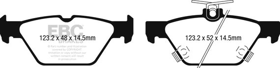 Disc Brake Pad Set-EBC Greenstuff 2000 Series Sport Brake Pads Rear EBC Brake DP22257
