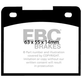 EBC 66-74 Lotus Elan 1.6 Yellowstuff Front Brake Pads DP4114R