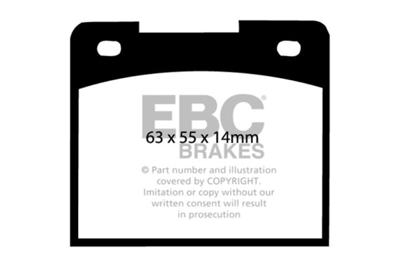 EBC 66-74 Lotus Elan 1.6 Yellowstuff Front Brake Pads DP4114R