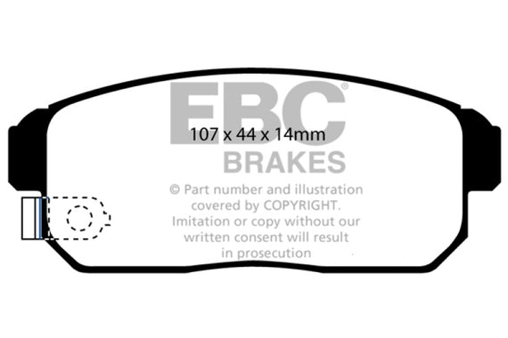 EBC 02-03 Infiniti G20 2.0 Greenstuff Rear Brake Pads DP21691