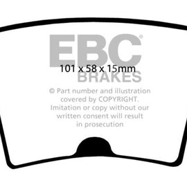 EBC BRAKES YELLOWSTUFF PADS-DP41722/2R-Rear DP41722/2R