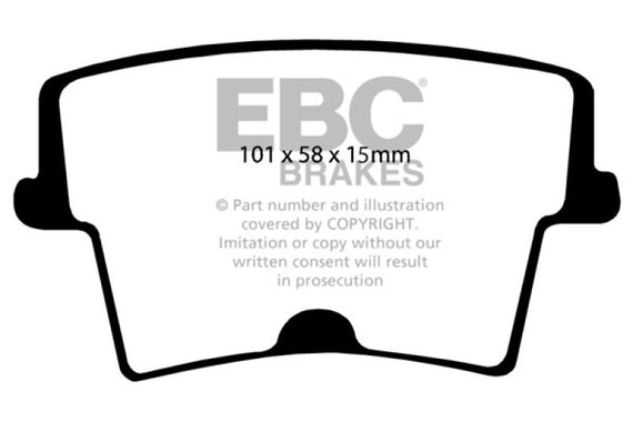 EBC BRAKES YELLOWSTUFF PADS-DP41722/2R-Rear DP41722/2R