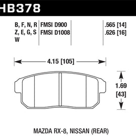 Hawk DTC-60 Disc Brake Pads - HB378G.565 HB378G.565