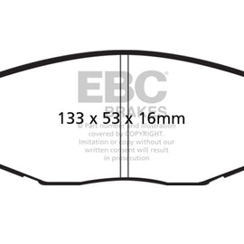 EBC 93-95 Toyota T100 Pick Up 1/2 Ton 2WD Yellowstuff Front Brake Pads DP41712R