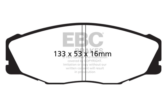 EBC 93-95 Toyota T100 Pick Up 1/2 Ton 2WD Greenstuff Front Brake Pads DP61712