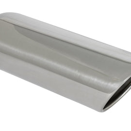 aFe MACHForce XP Exhausts Tips SS-304 EXH Tip 3In x 4Out x 12L Sgl-Ang Weld On 49-90007