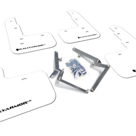 Rally Armor 17-22 Honda Civic Type R White UR Mud Flap w/Black Logo MF47-UR-WH/BLK