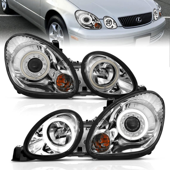 Anzo Headlight Lamp Driver & Passenger Side New Sedan LH RH for 121143 121143