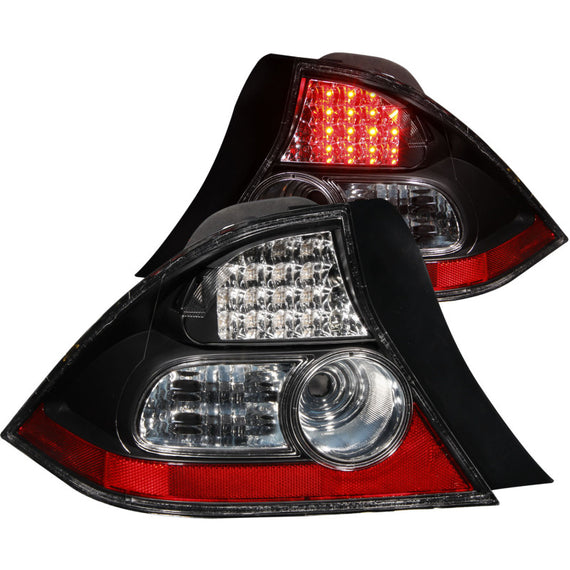 Anzo 321035 Pair of 2 Black Clear Lens Tail Lights for 04-05 Honda CR-V 2-Door 321035